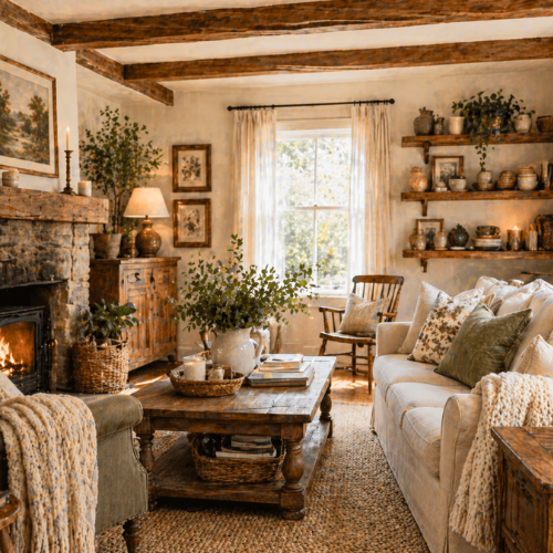 Shelving Displays for Apartment cottage decor