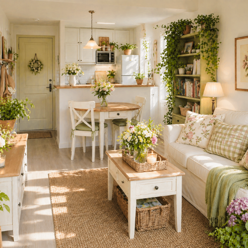 Use Natural Materials on cozy cottage decor,