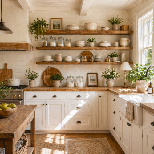 Shelving Displays for Apartment cottage decor