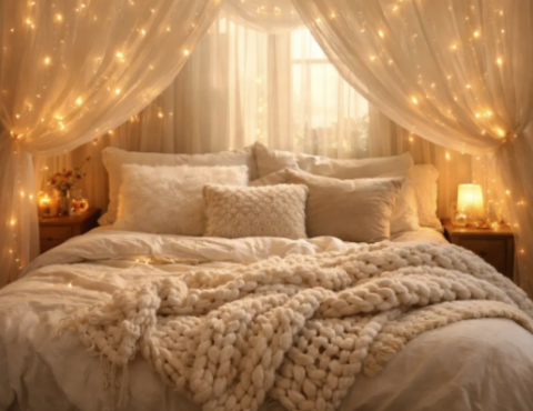 DIY Bed Canopy Setup
