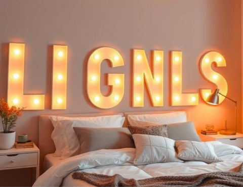 DIY Lighted Wall Letters