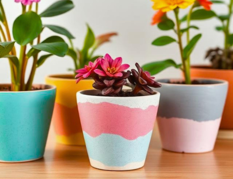 DIY Painted Flower Pots