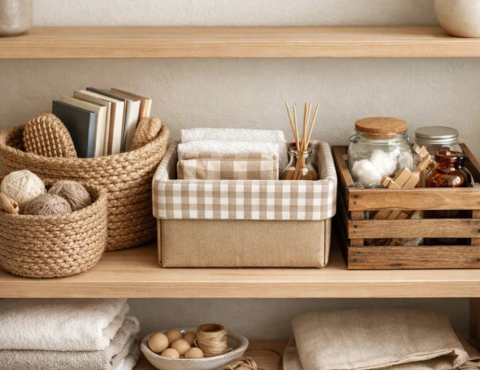 DIY Storage Baskets from Recycled Materials