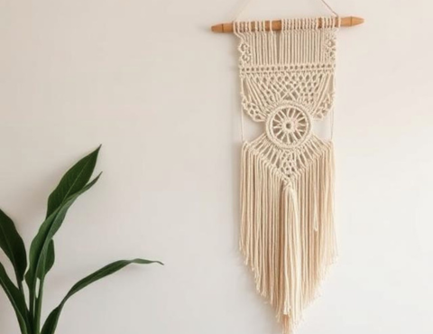 DIY Wall Hanging Macramé Art