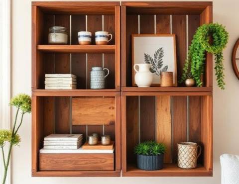 DIY Wooden Crate Storage