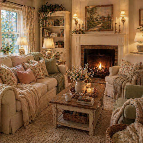 Use Natural Materials on cozy cottage decor