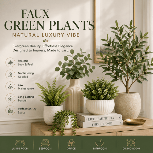 Home Decoration Ideas in Faux Green Plants