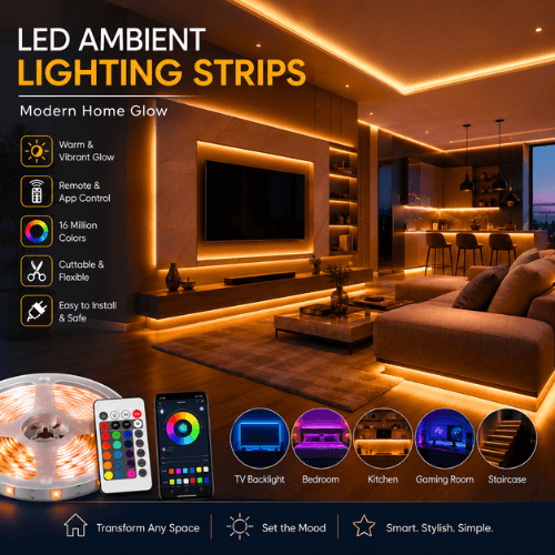 Home Decoration Ideas in LED Ambient Lighting Strips