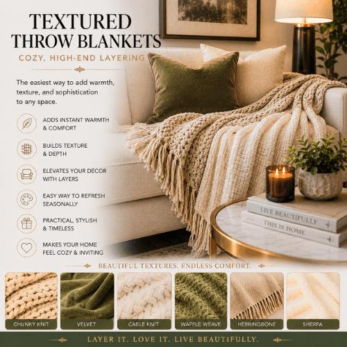 Best Home Decoration Ideas in Textured Throw Blankets