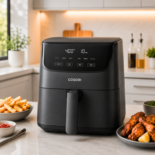 Modern kitchen with a COSORI air fryer