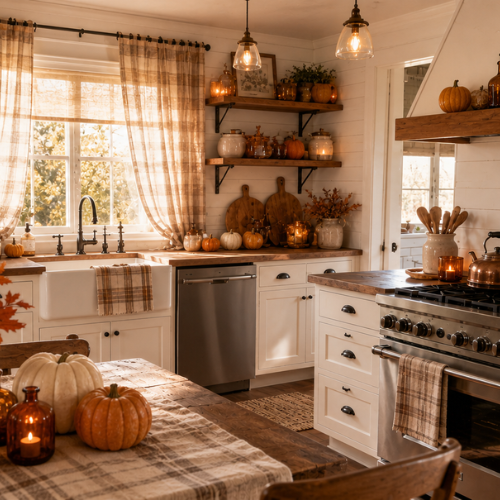 Seasonal farmhouse kitchen decorating ideas