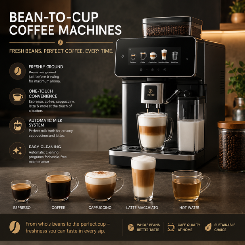 Bean-to-cup machines — also called super-automatic espresso machines