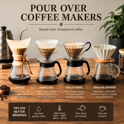 Pour over is the method you see specialty coffee shops using