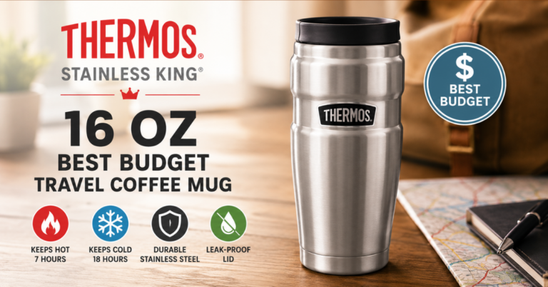 Thermos Stainless King 16 oz: Best Budget Travel Coffee Mug
