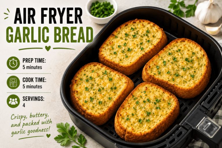 Air fryer garlic bread recipe