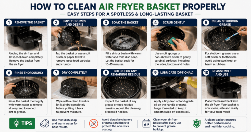How to Clean Air Fryer Basket Properly