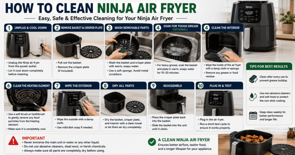 How to Clean Ninja Air Fryer.