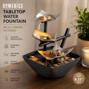 HoMedics Silver Springs Tabletop Water Fountains Review
