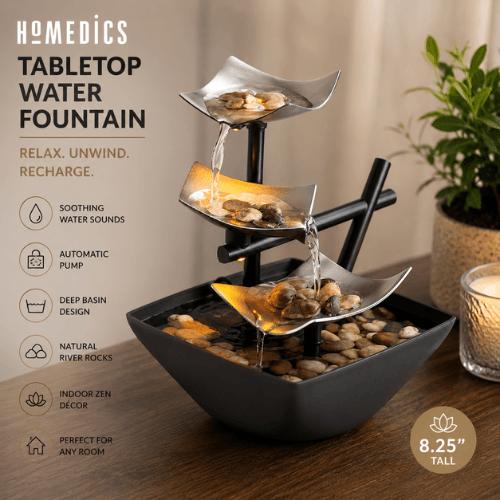 HoMedics Silver Springs Tabletop Water Fountains Review