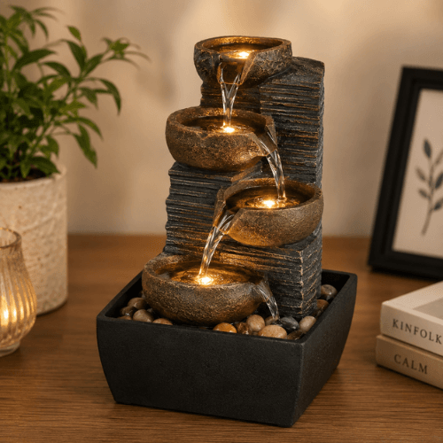 This 4-Tier Tabletop Water Fountain
